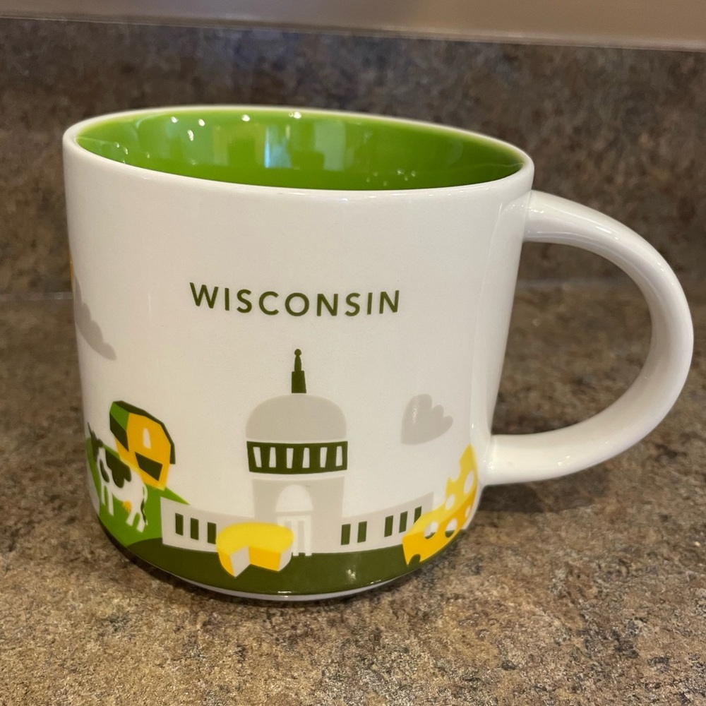 Starbucks 2014 Wisconsin You Are Here Collection Mug 14 Fluid Oz